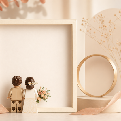 Personalized Wedding Minifig Frame